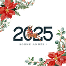 Voeux joyeux avec renne pour 2026